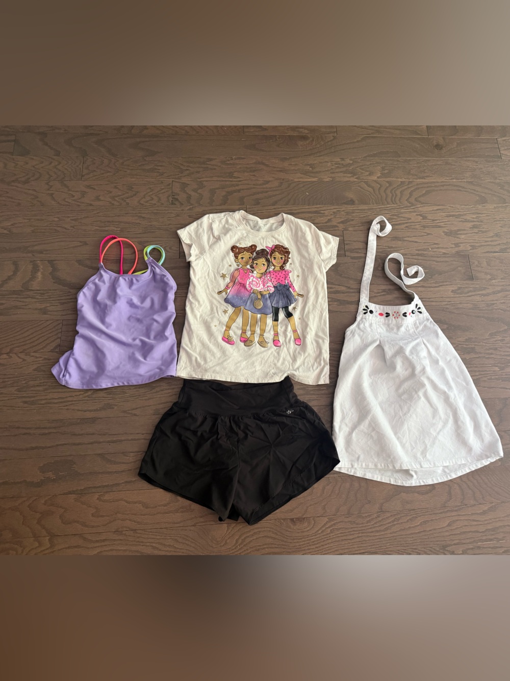 Girls clothes lot bundle size 10/12 swim athletic shorts shirt Gymboree